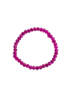 Kralenarmband met facetkralen in de kleur Fuchsia