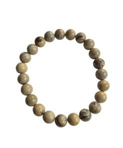 Natuursteenarmband Jaspis is handgemaakt met 8mm kralen.