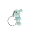 Sleutelhanger Hondje Toby in groen/blauw op een witte achtergrond